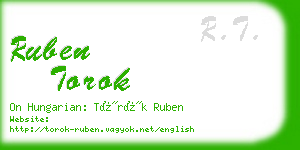 ruben torok business card